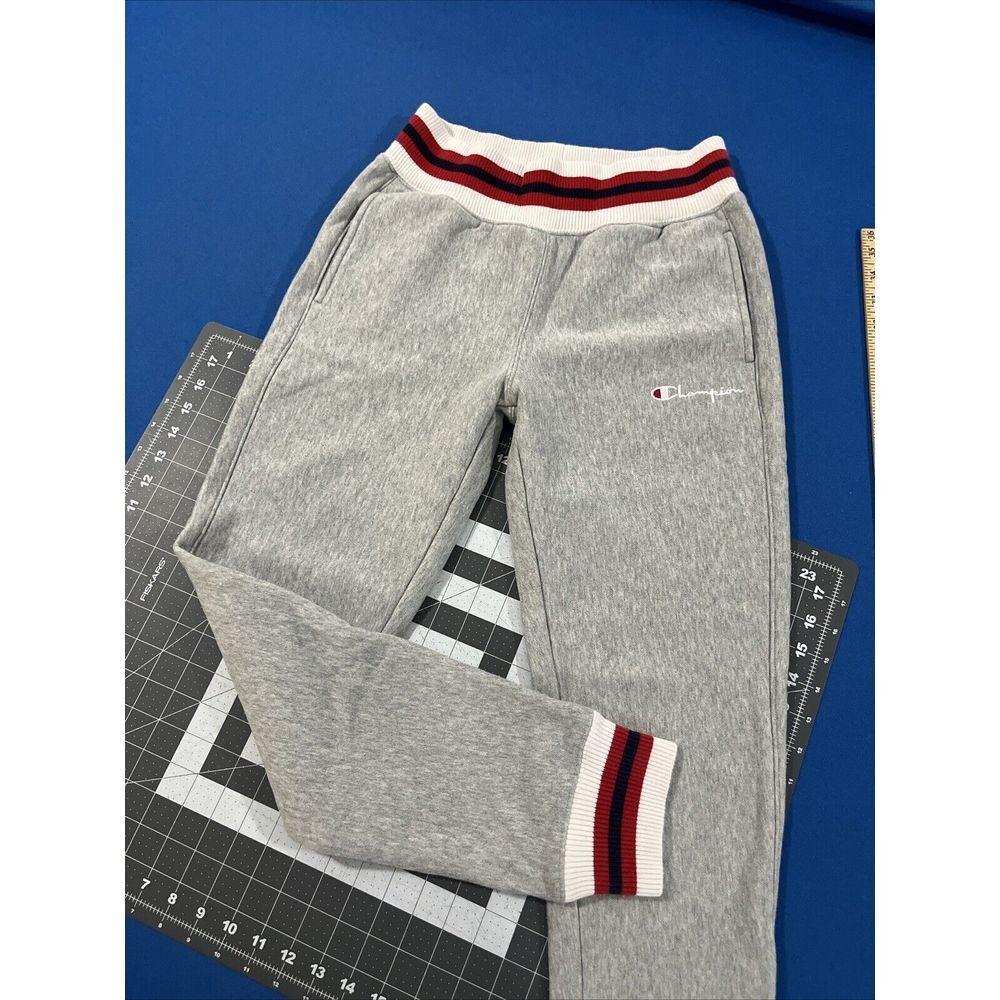 VTG Champion Reverse Weave Sweatpants Women's S Heather‎ Gray Taper Athleisure